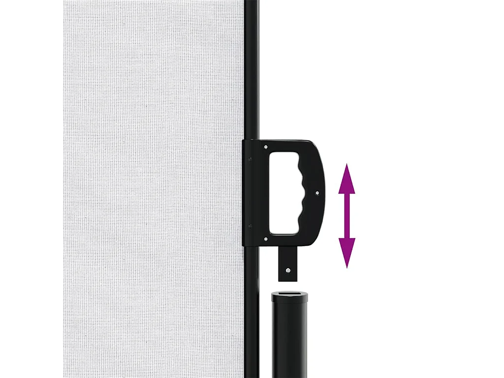 Tenda laterale retrattile bianca 120x600 cm