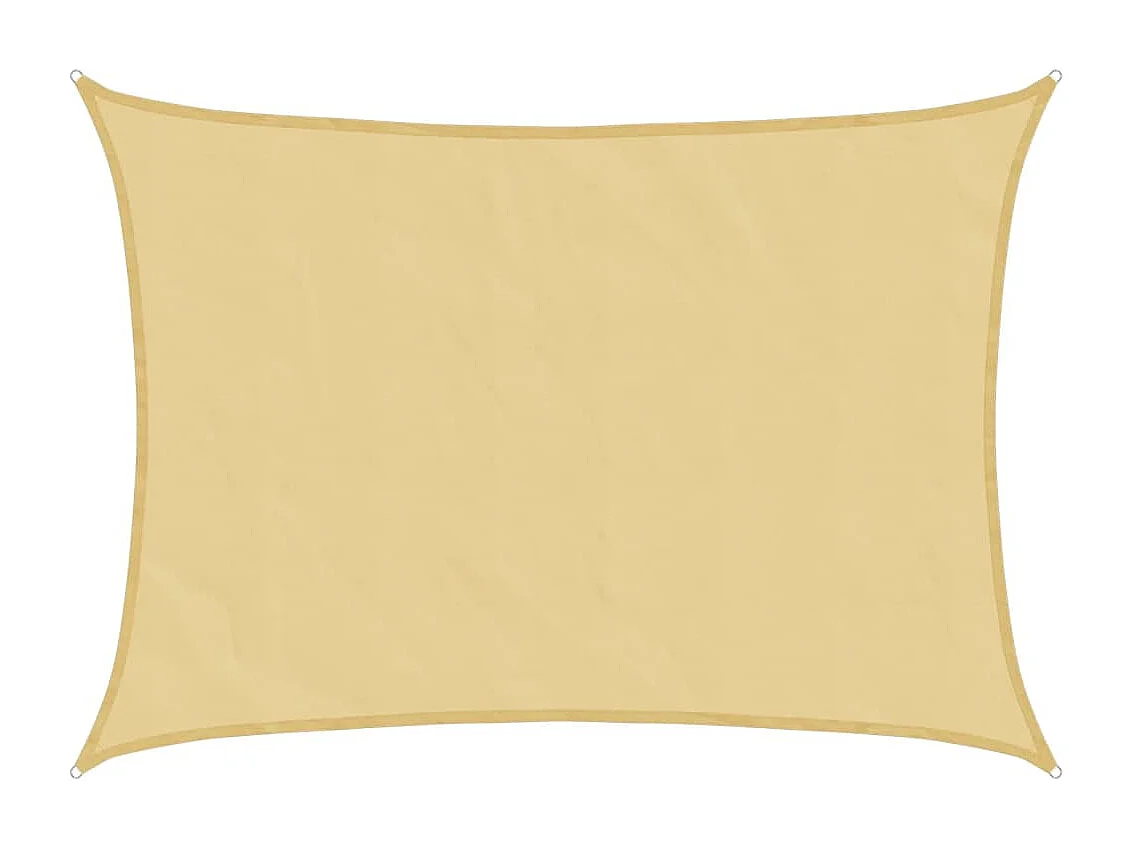 Vela ombreggiante sabbia 8x6 m 100% poliestere oxford