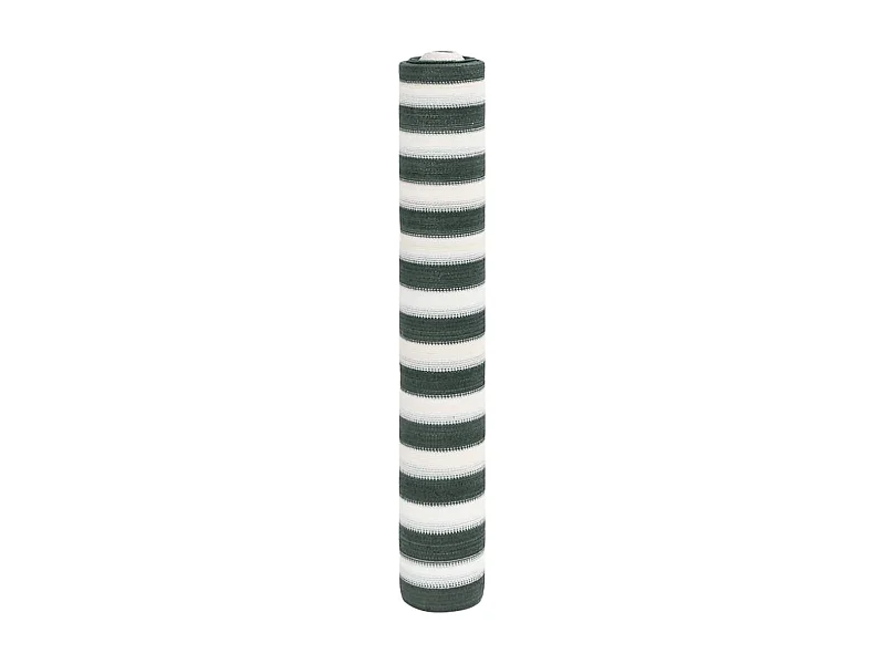 Filet brise-vue vert et blanc 2x25 m PEHD 75 g/m²