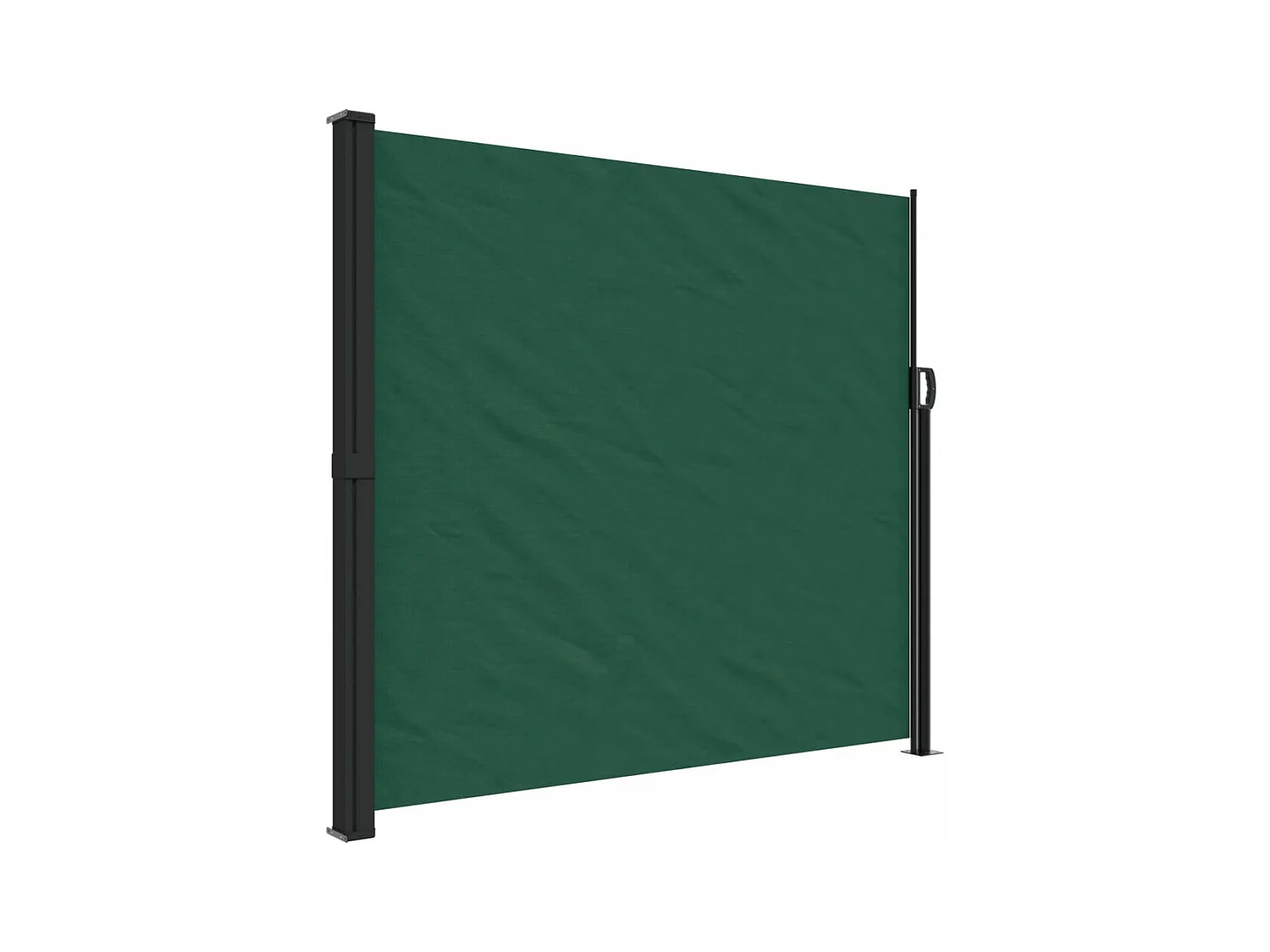 Auvent latéral rétractable vert foncé 180x600 cm