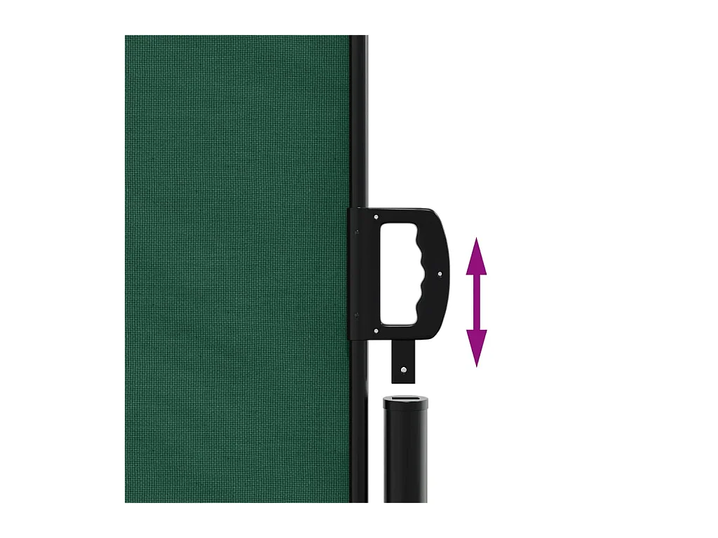 Auvent latéral rétractable vert foncé 180x600 cm