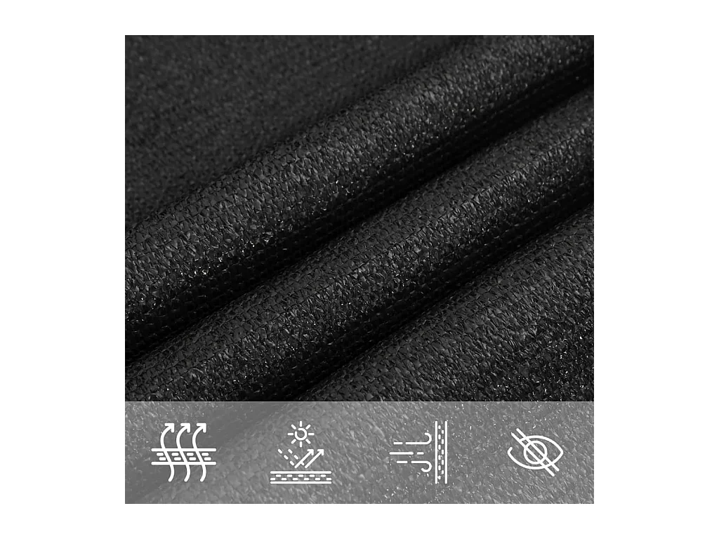 Vela ombreggiante 160 g/m² Nera 5x8 m HDPE