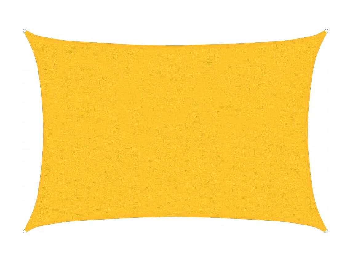 Voile d'ombrage 160 g/m² rectangulaire jaune 2x3 m PEHD
