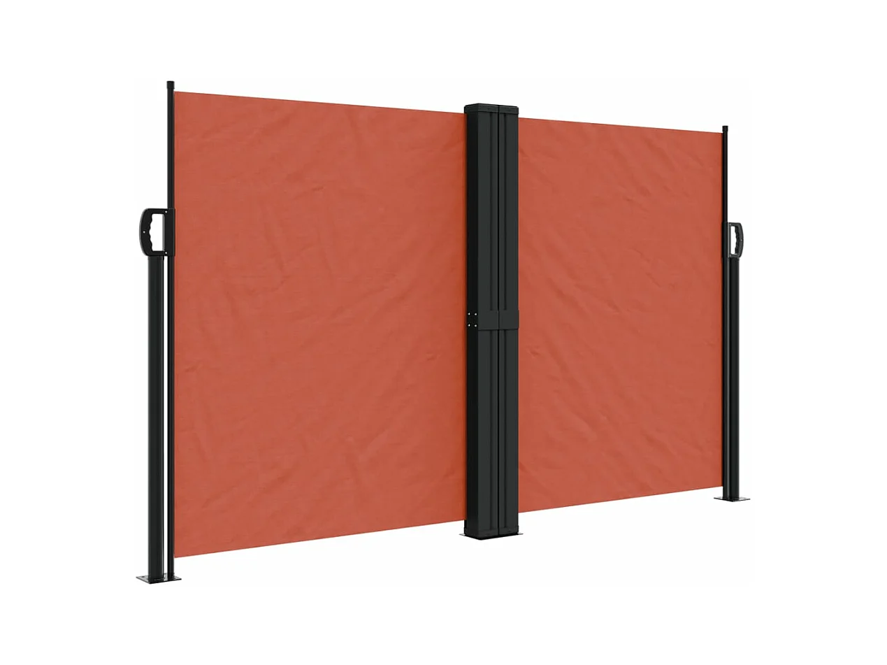 Auvent latéral rétractable terre cuite 140x1200 cm