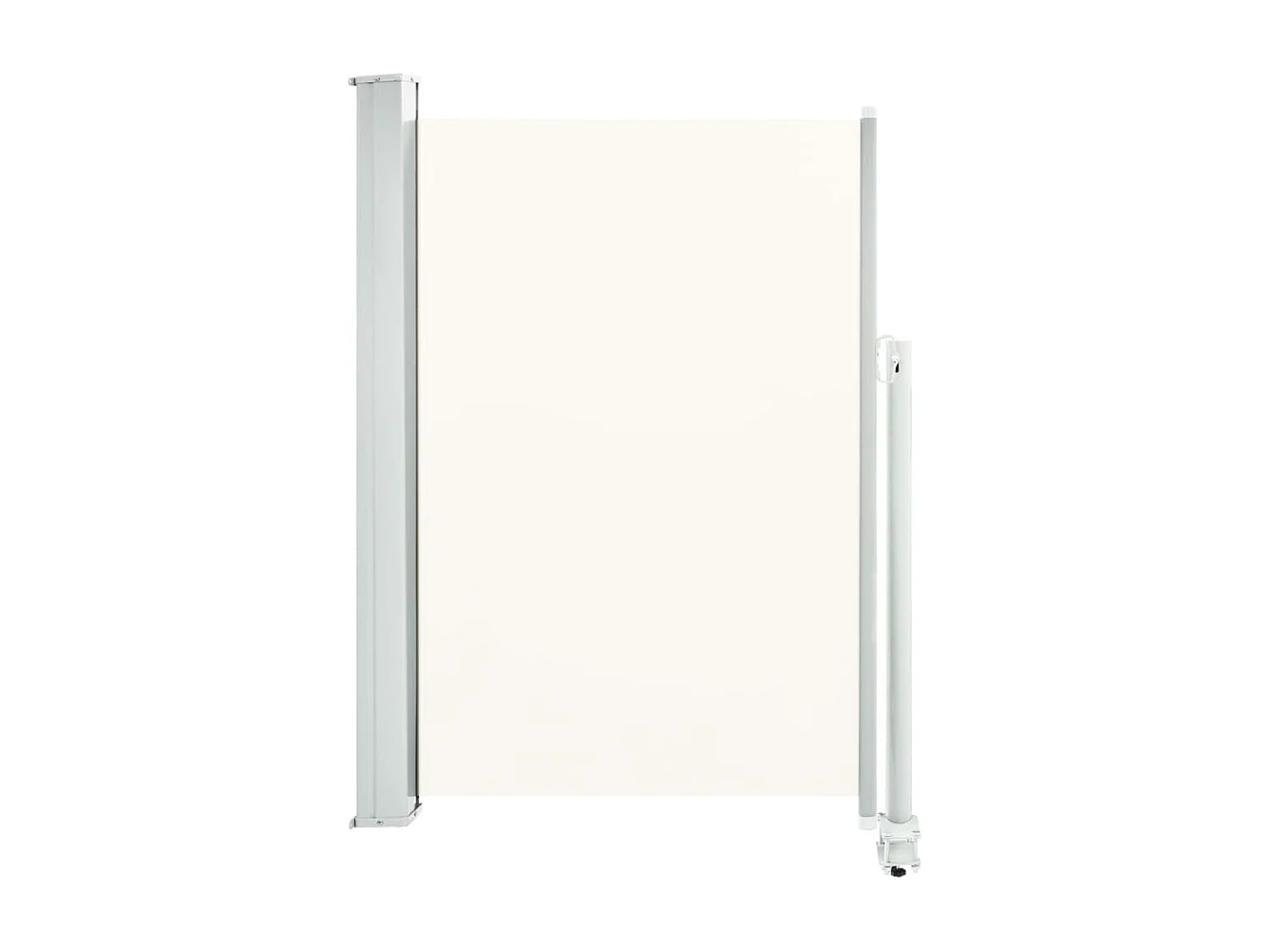 Toldo lateral retrátil para pátio 120 x 300 cm branco