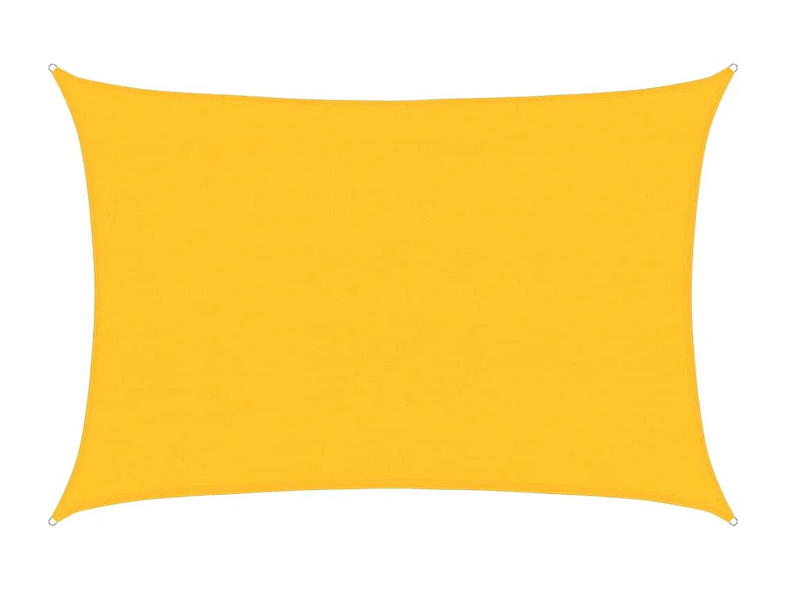 Voile d'ombrage 160 g/m² rectangulaire jaune 4x6 m PEHD