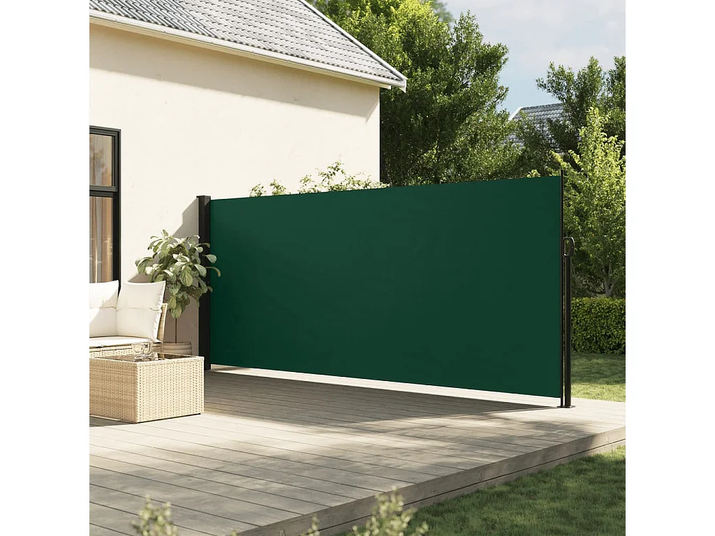 Toldo lateral retrátil verde escuro 180x500 cm
