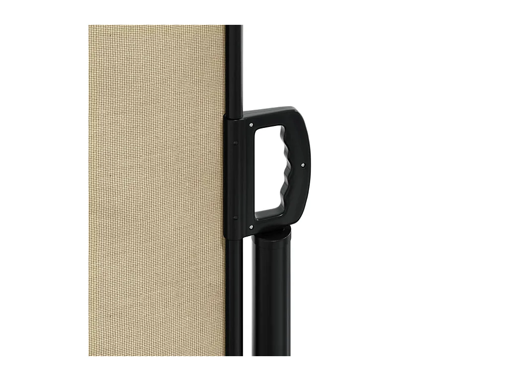Auvent latéral rétractable beige 120x1000 cm