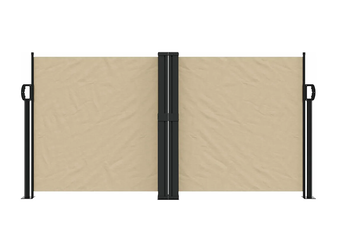 Auvent latéral rétractable beige 120x1000 cm