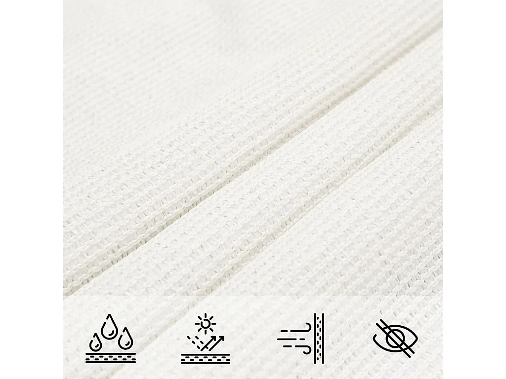 Voile d'ombrage 160 g/m² Blanc 5x8 m PEHD