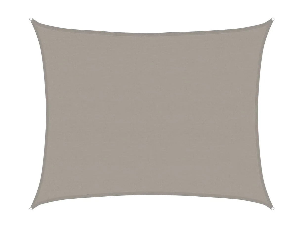Sombra vela 160 g/m² retangular cinza claro 6x7 m HDPE