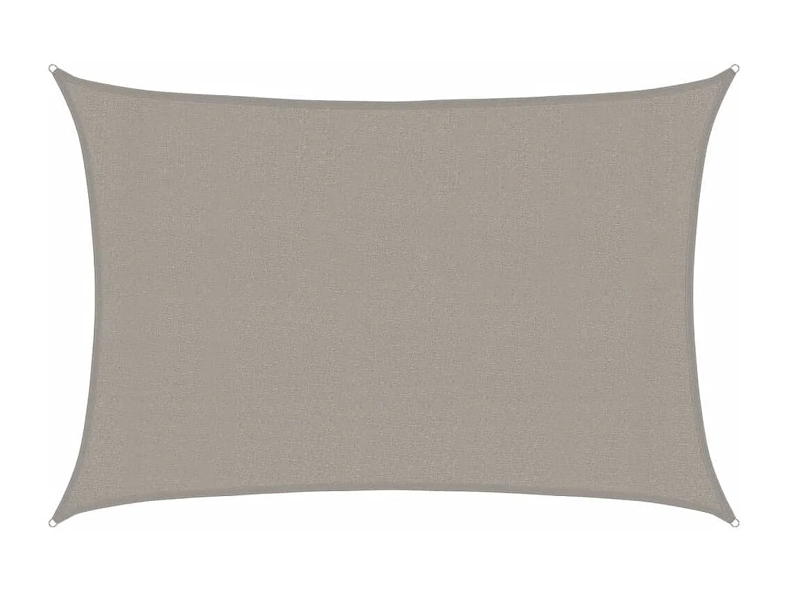 Sombra vela 160 g/m² retangular cinza claro 3x4,5 m HDPE