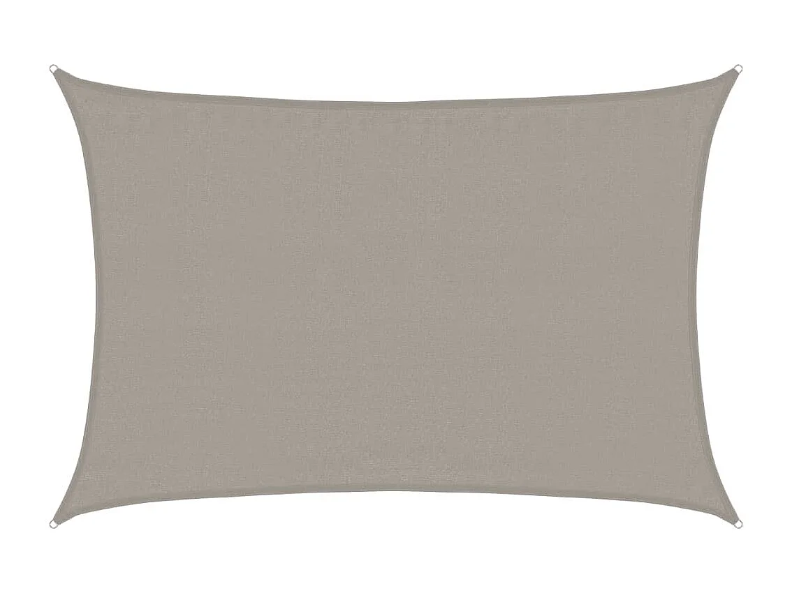 Voile d'ombrage 160 g/m² rectangulaire gris clair 3,5x5 m PEHD