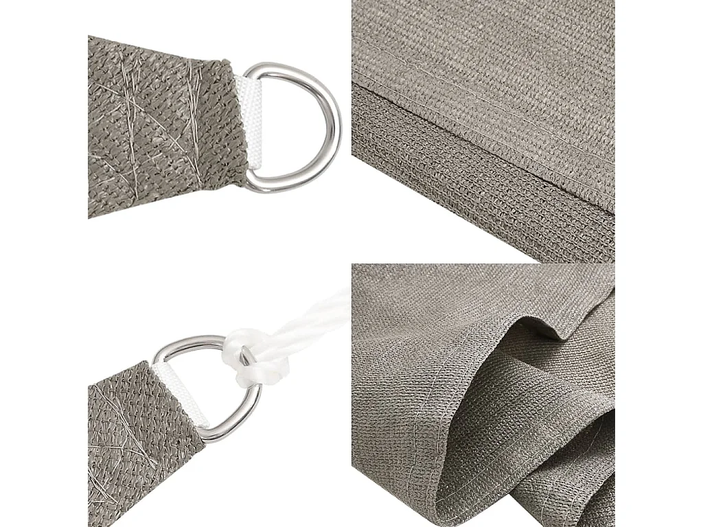 Voile d'ombrage 160 g/m² rectangulaire gris clair 3,5x5 m PEHD