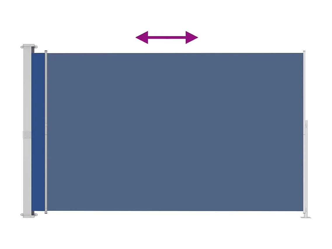 Toldo lateral retrátil para pátio 200x300 cm azul