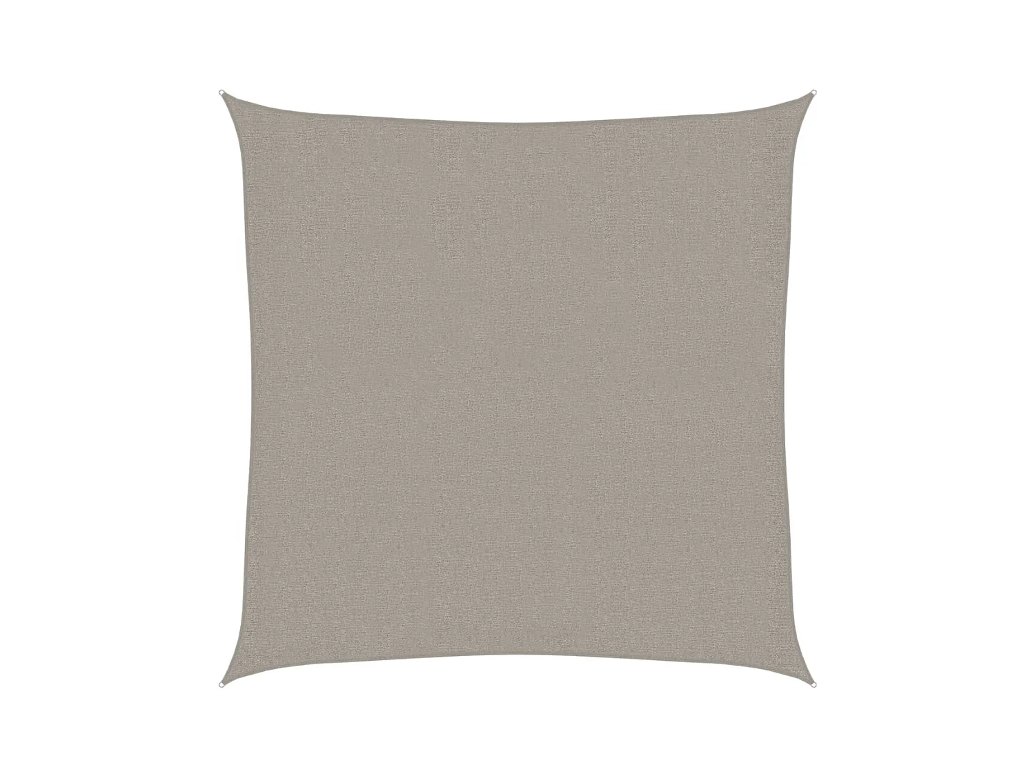 Vela de sombra 160 g/m² cuadrada gris claro 3x3 m HDPE