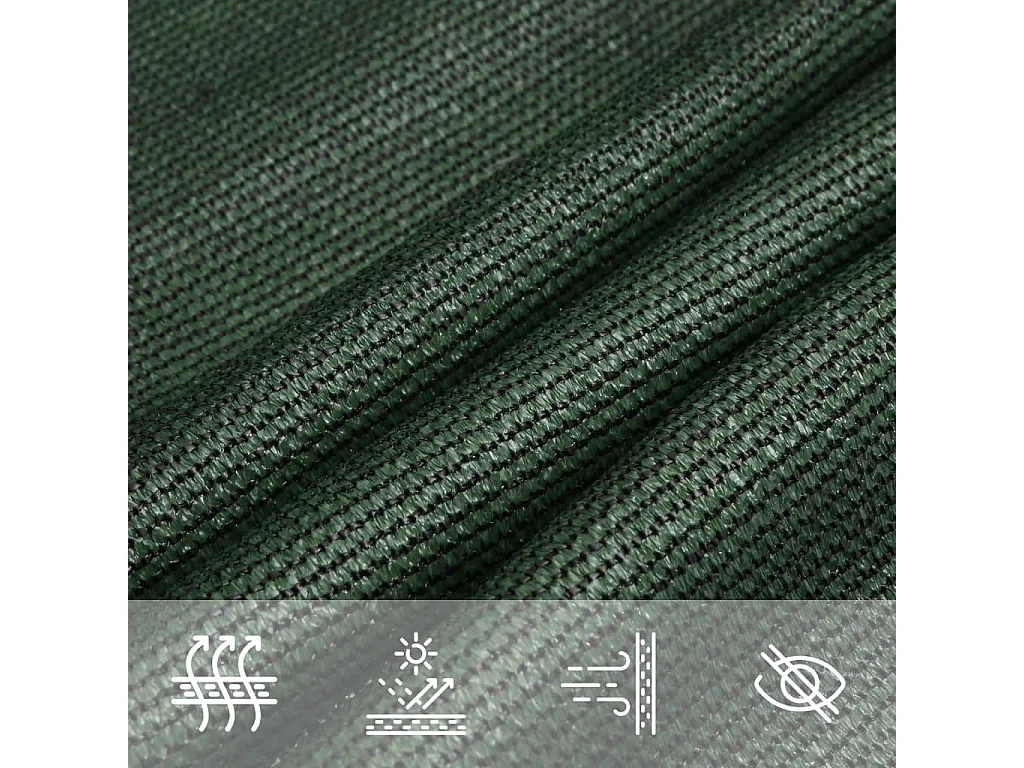 Voile d'ombrage 160 g/m² Vert foncé 2,5x4 m PEHD