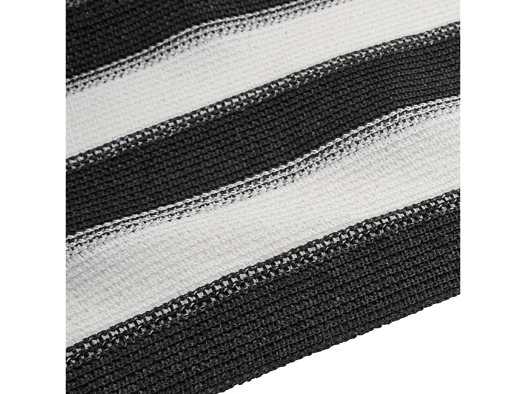 Filet brise-vue anthracite et blanc 1,5x25 m PEHD 195 g/m²