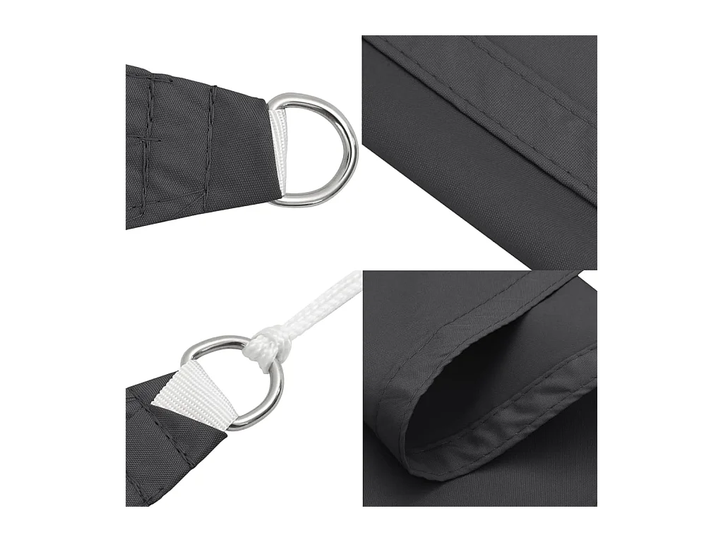 Voile d'ombrage anthracite 2x2x2 m 100 % polyester oxford