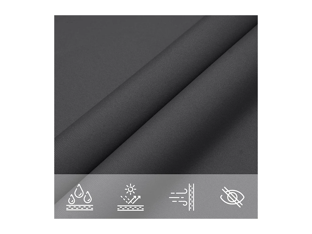 Voile d'ombrage anthracite 2x2x2 m 100 % polyester oxford