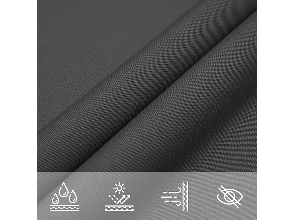 Voile d'ombrage anthracite 2x2x2 m 100 % polyester oxford