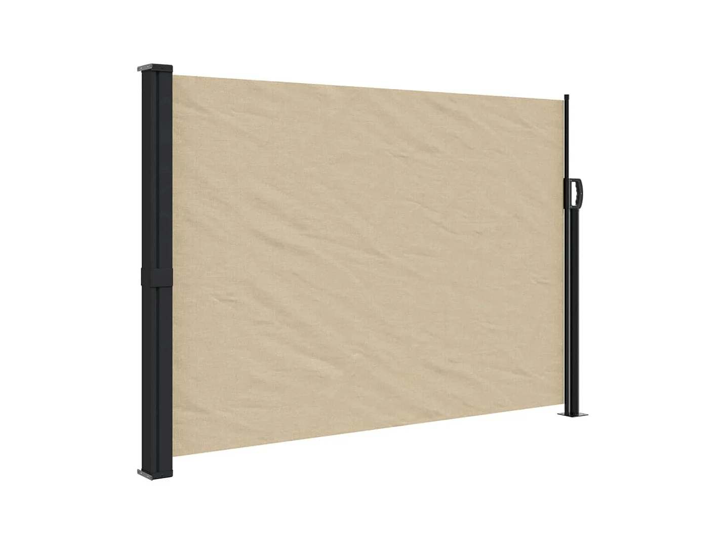 Auvent latéral rétractable beige 140x500 cm