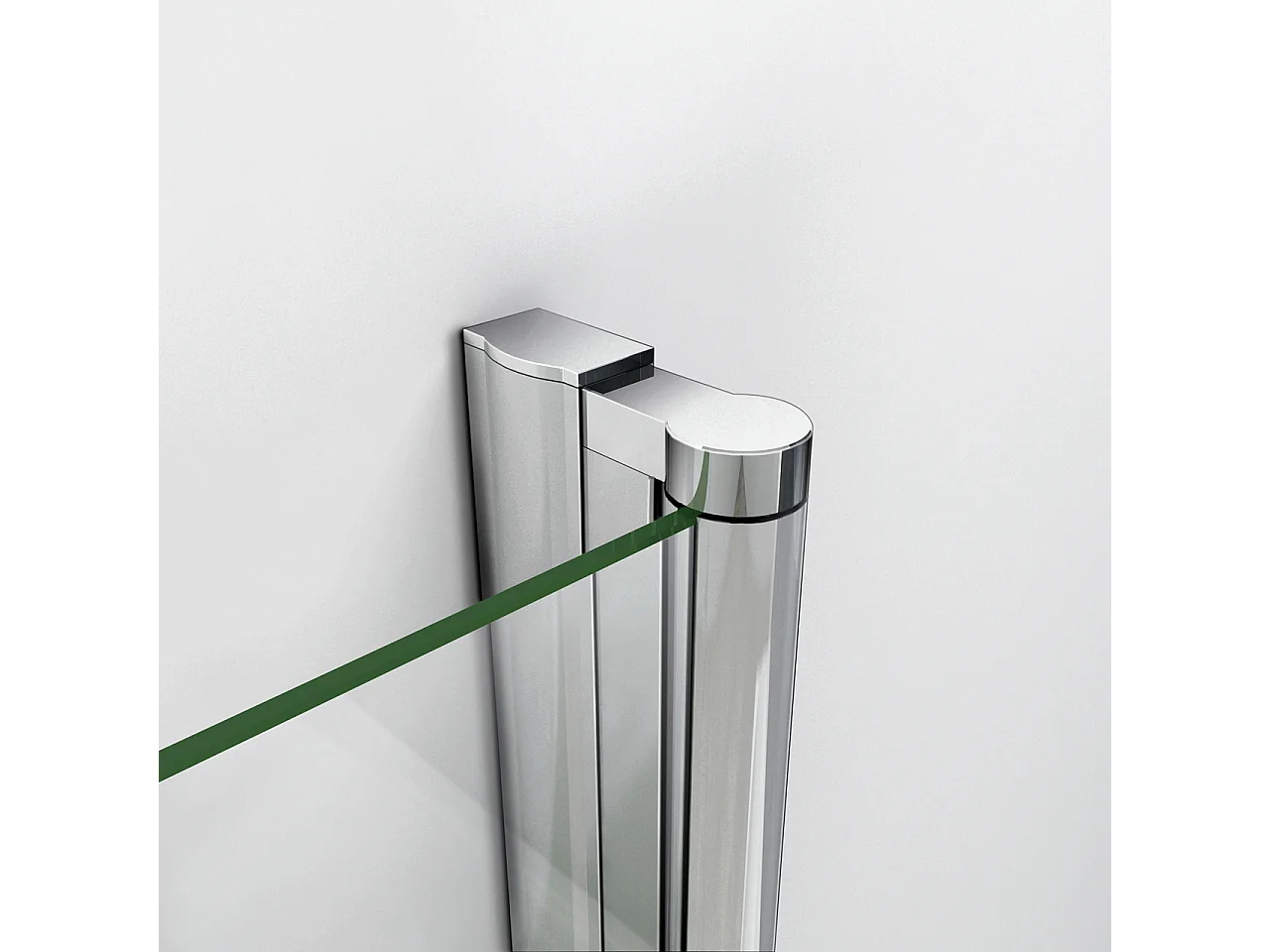 130x140cm Parete Per Vasca Doccia Tre Ante Movibili Pieghevoli a Libro Vetro Temperato 6 mm Anticalcare Telaio Cromato Lucido