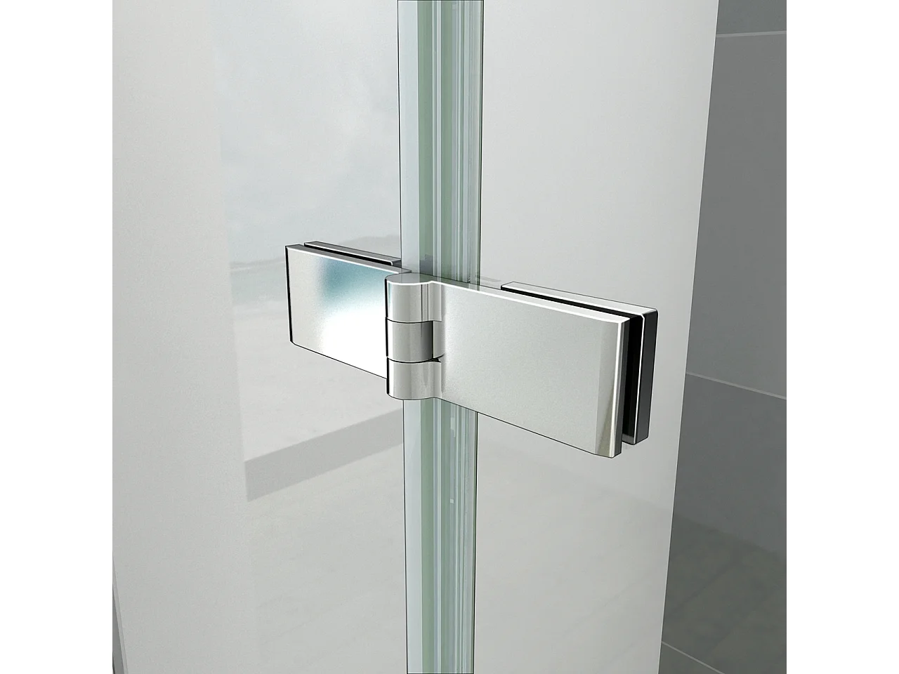 130x140cm Parete Per Vasca Doccia Tre Ante Movibili Pieghevoli a Libro Vetro Temperato 6 mm Anticalcare Telaio Cromato Lucido