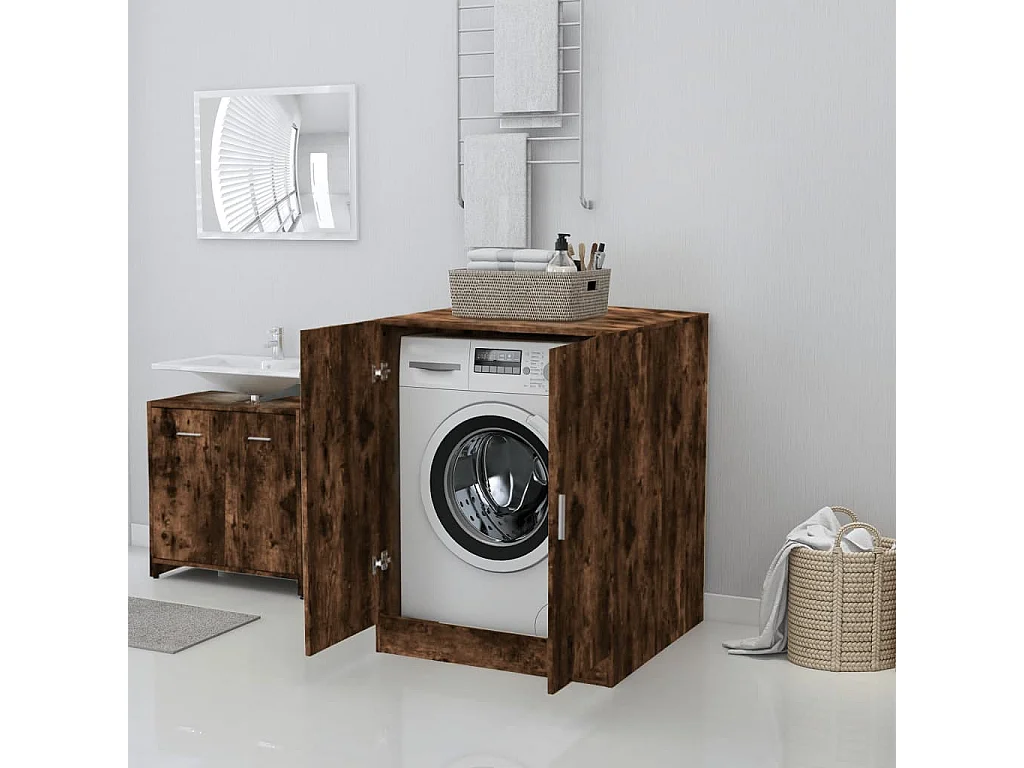 Meuble pour machine à laver Chêne fumé 71x71,5x91,5 cm