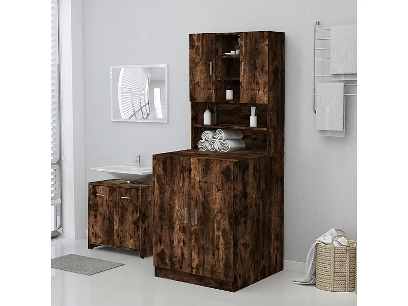 Meuble pour machine à laver Chêne fumé 71x71,5x91,5 cm
