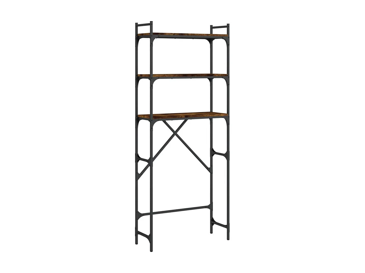 Mensola per lavatrice rovere affumicato 67x25x163 cm multistrato