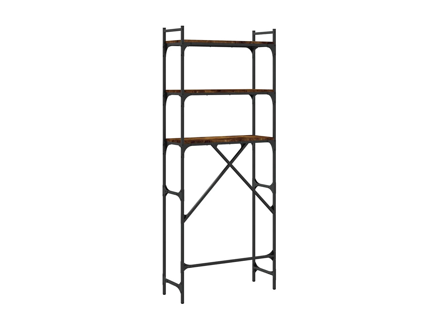 Mensola per lavatrice rovere affumicato 67x25x163 cm multistrato