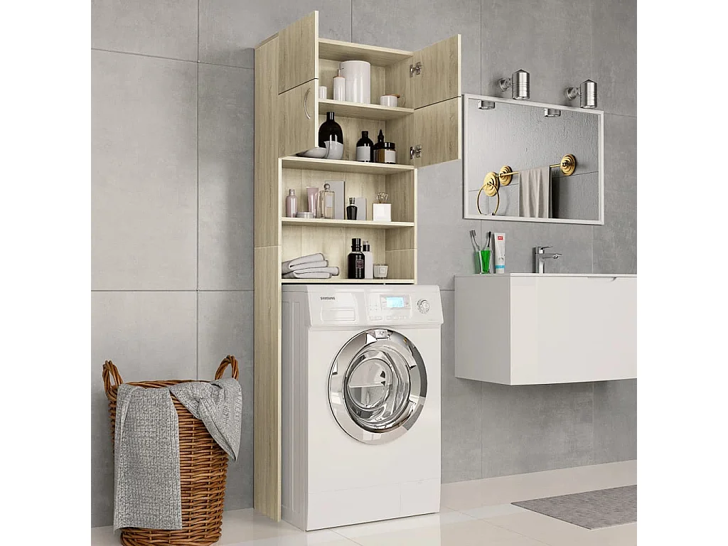 Meuble de machine à laver Chêne Sonoma Bois d'ingénierie