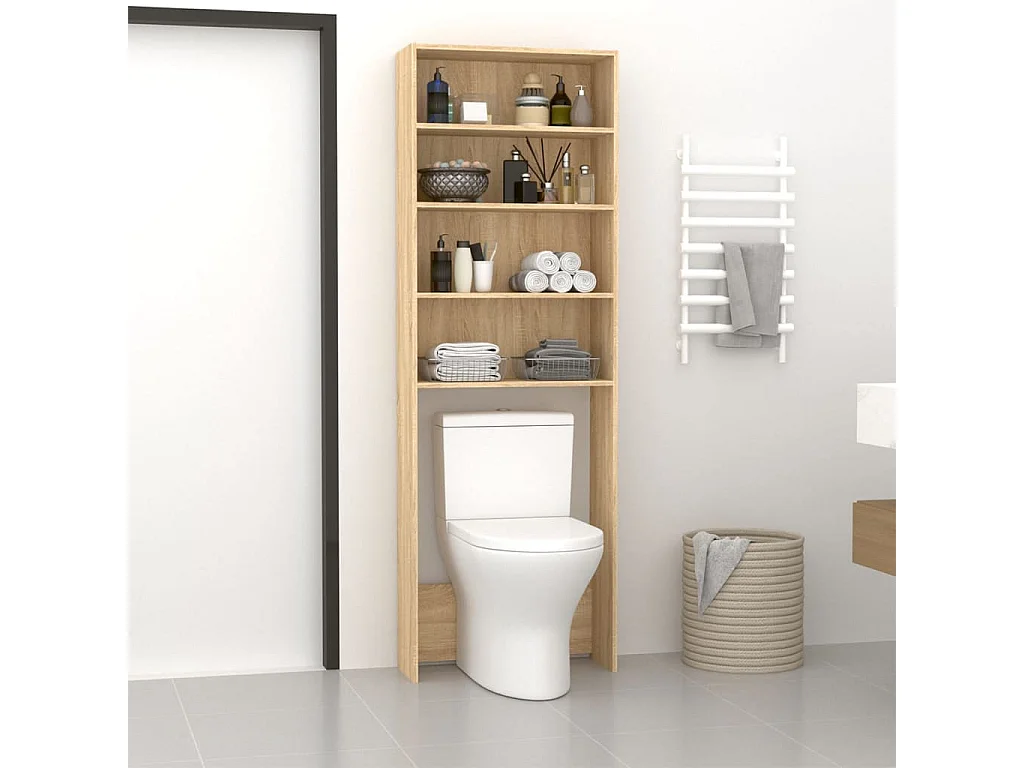 Meuble de machine à laver Chêne sonoma 64x24x190 cm