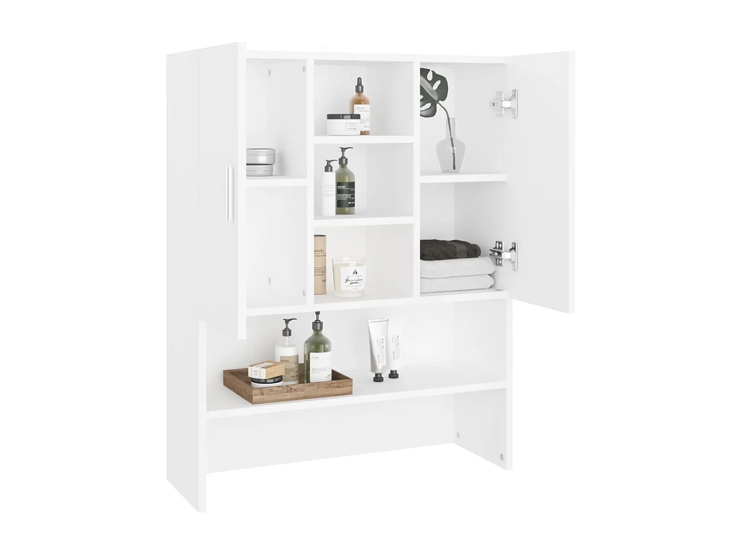 Armário para máquina de lavar Branco 70,5x25,5x90 cm