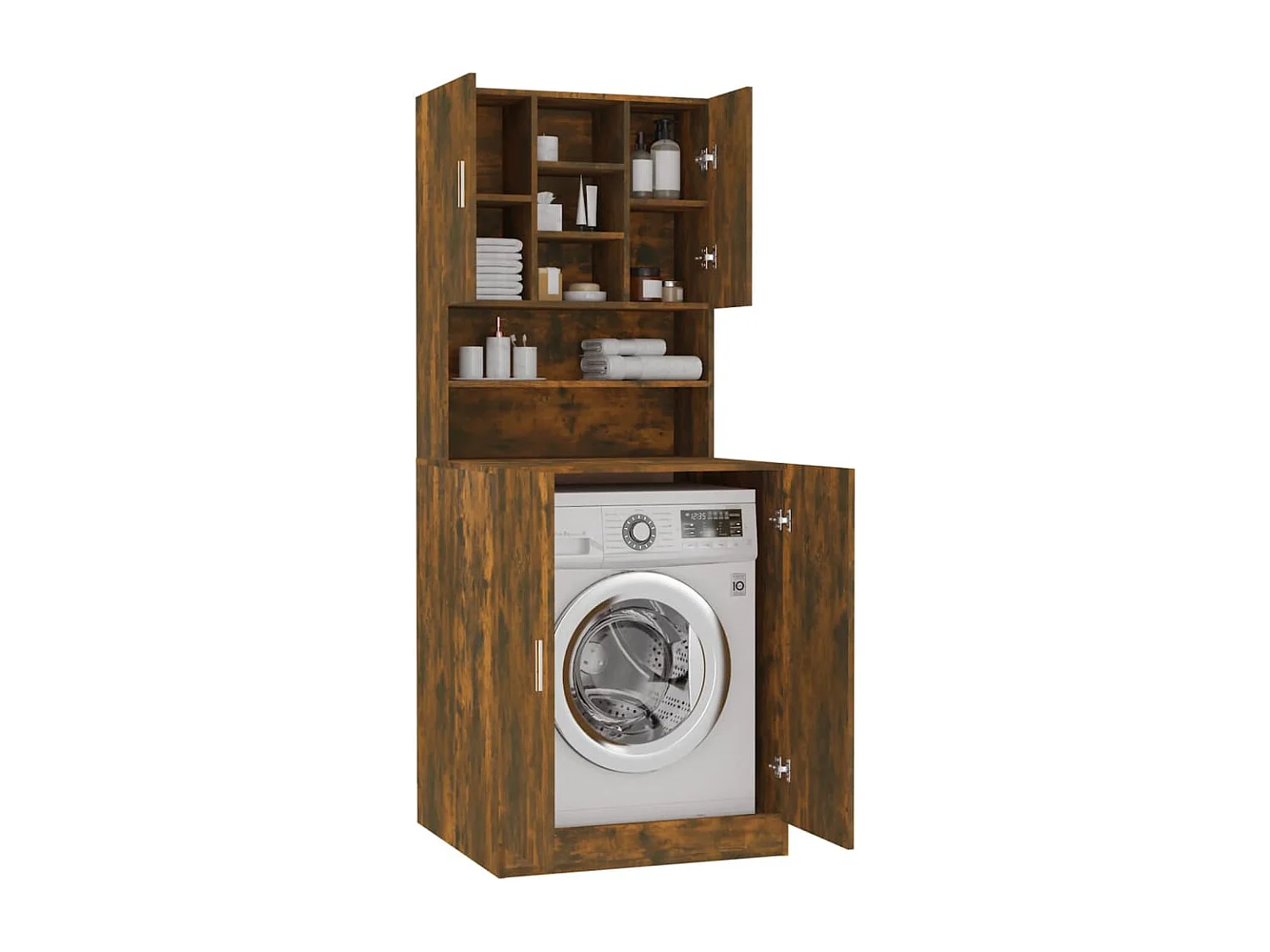 Armoire de machine à laver Chêne fumé Bois d’ingénierie