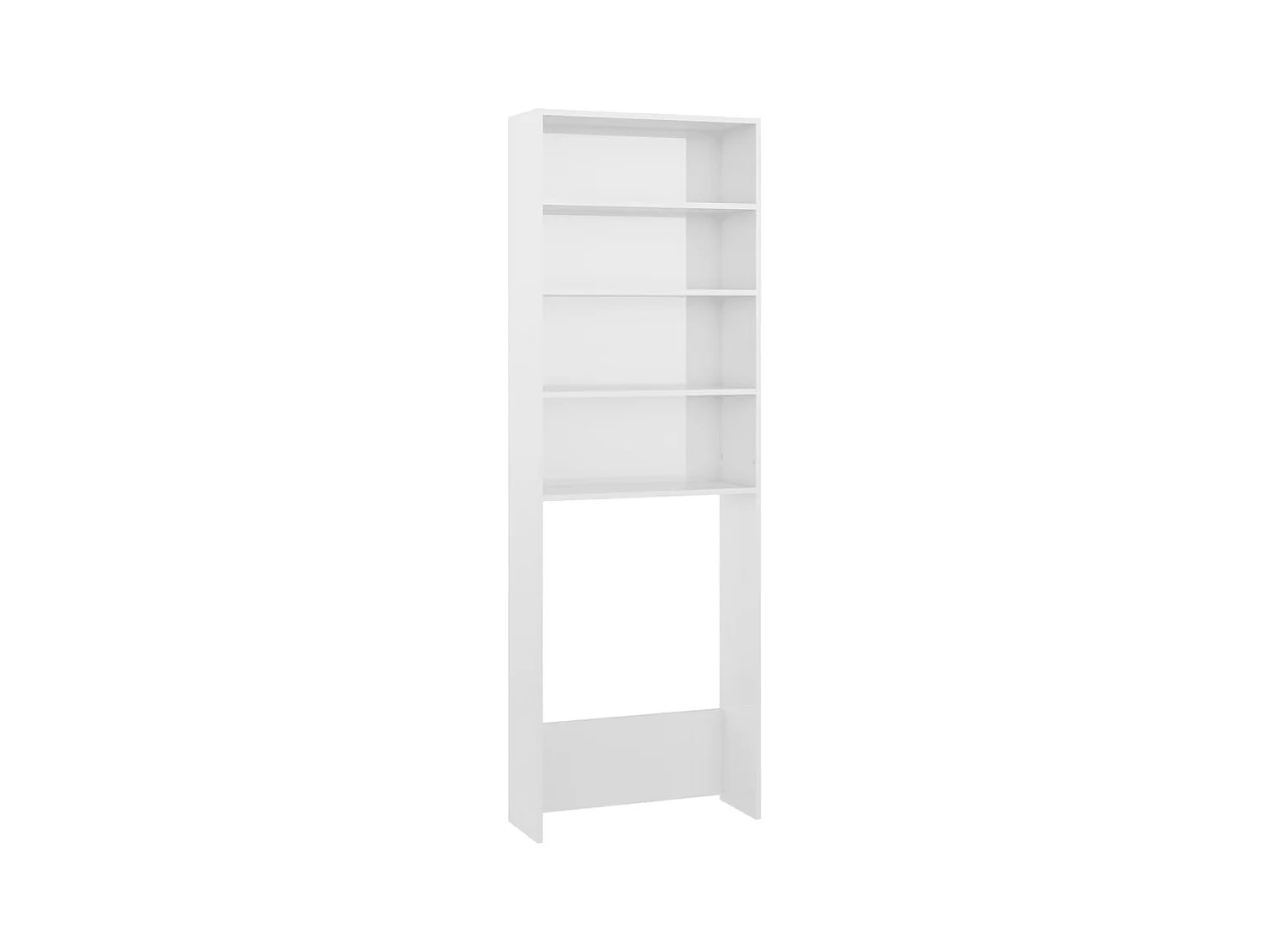 Meuble pour machine à laver blanc brillant 64x24x190 cm