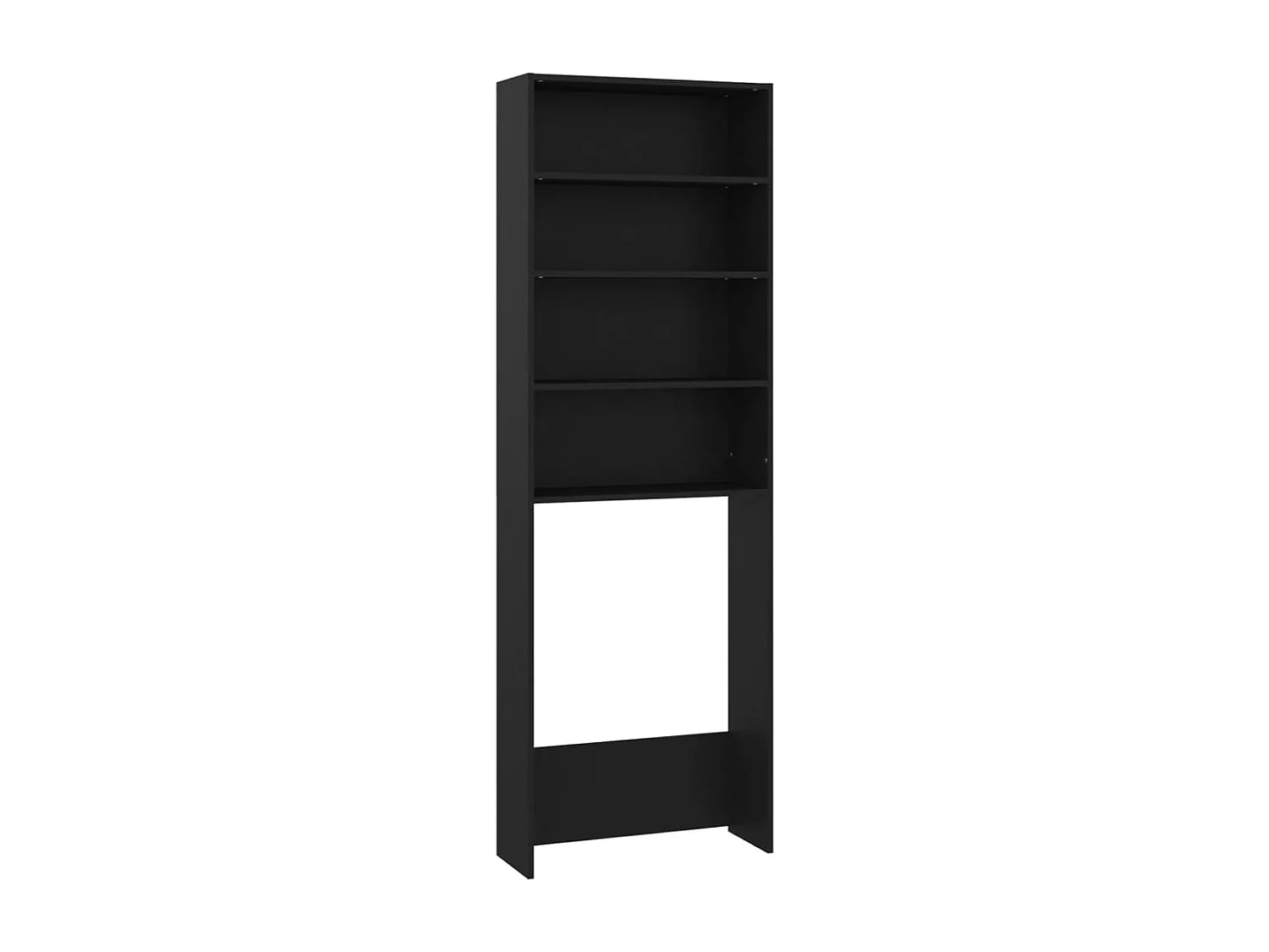 Mueble para lavadora negro 64x24x190 cm