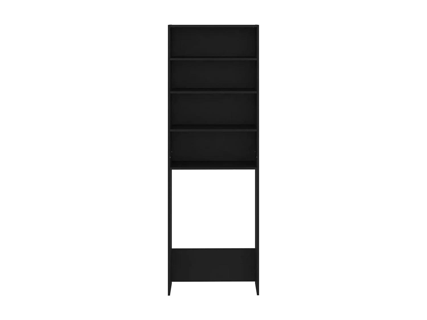 Mueble para lavadora negro 64x24x190 cm