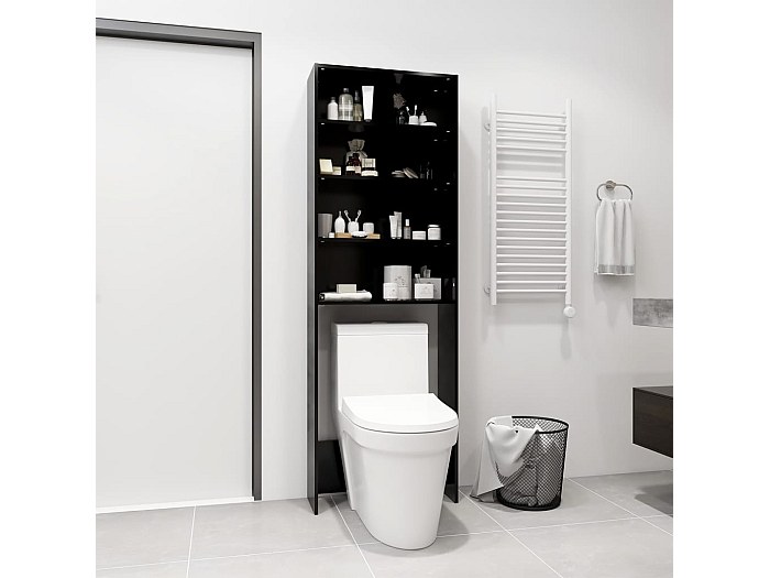 Meuble pour machine à laver Noir 64x25,5x190 cm (808423) - Ameublement