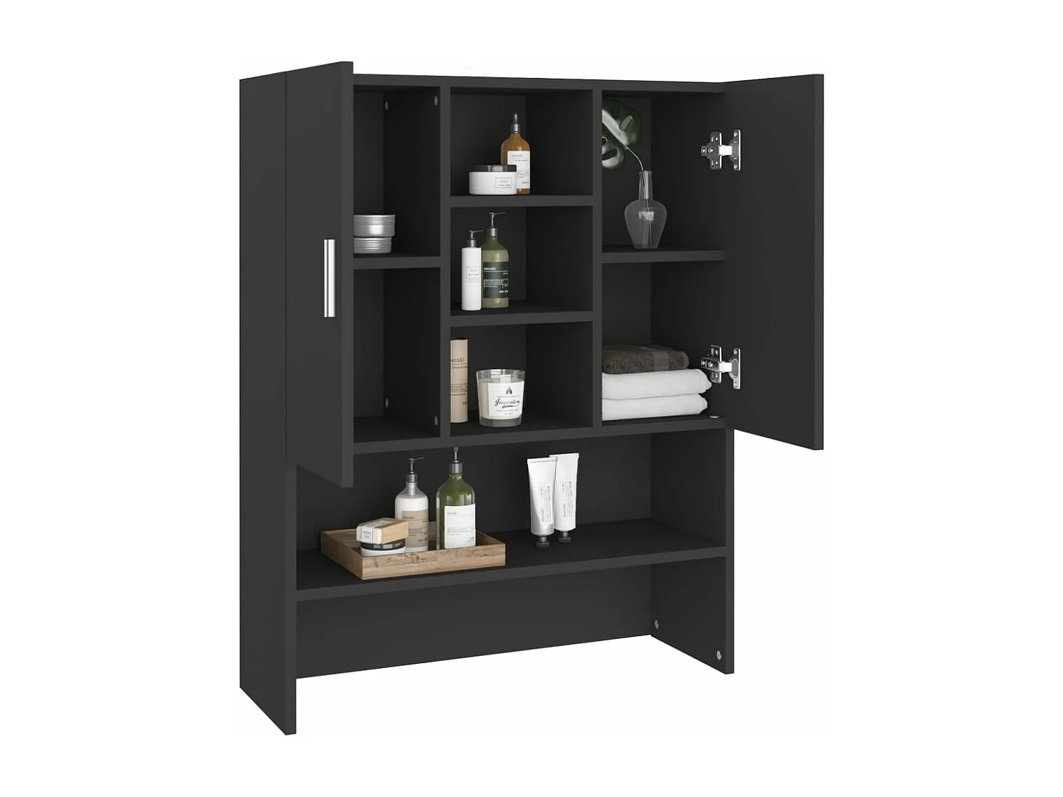 Mueble para lavadora Negro 70,5x25,5x90 cm