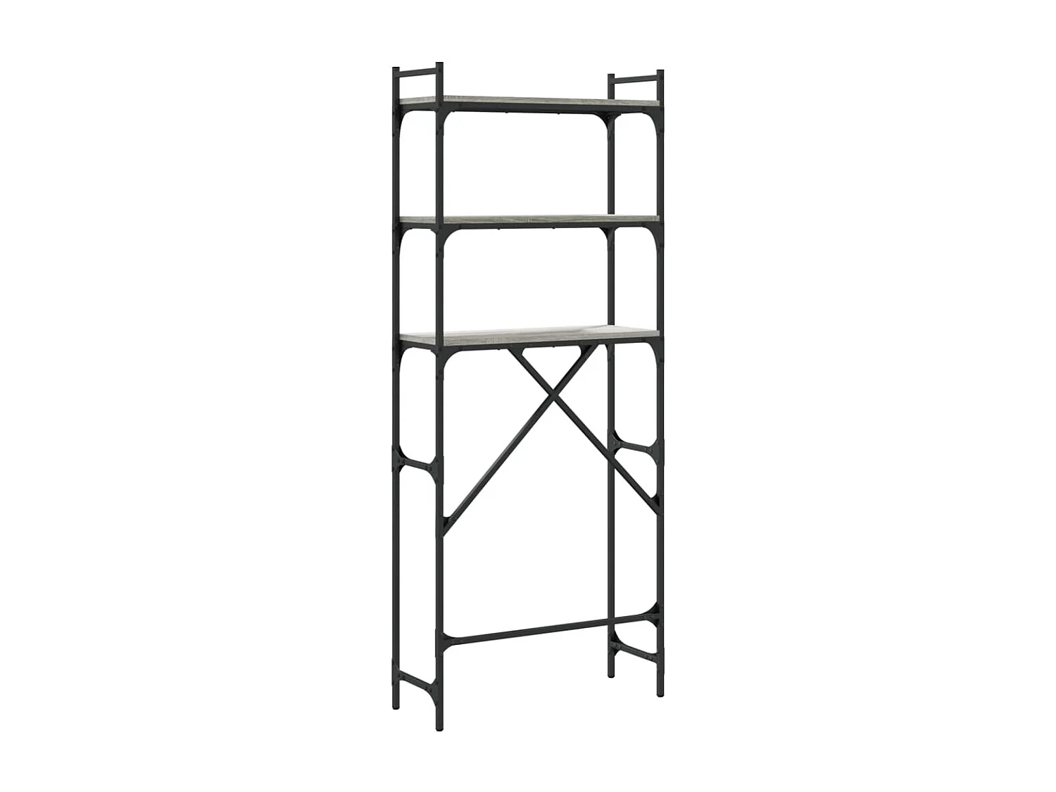 Prateleira para máquina de lavar cinza Sonoma 67x25x163 cm madeira projetada