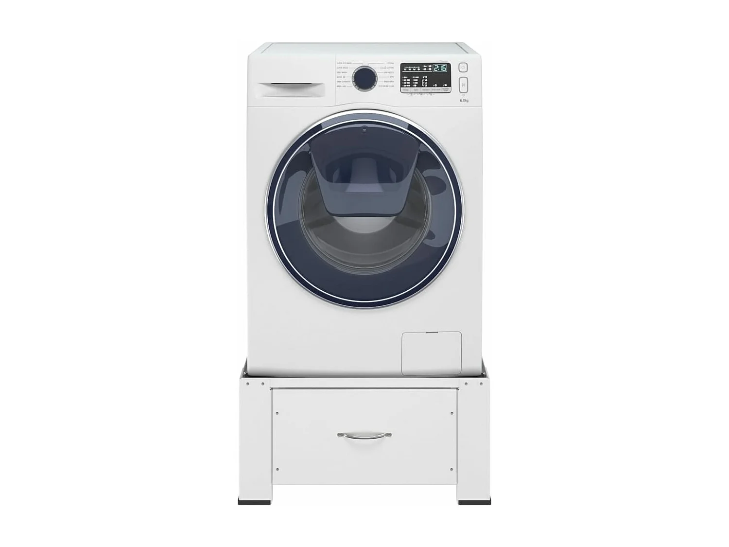 Onderstel voor wasmachine met lade Wit