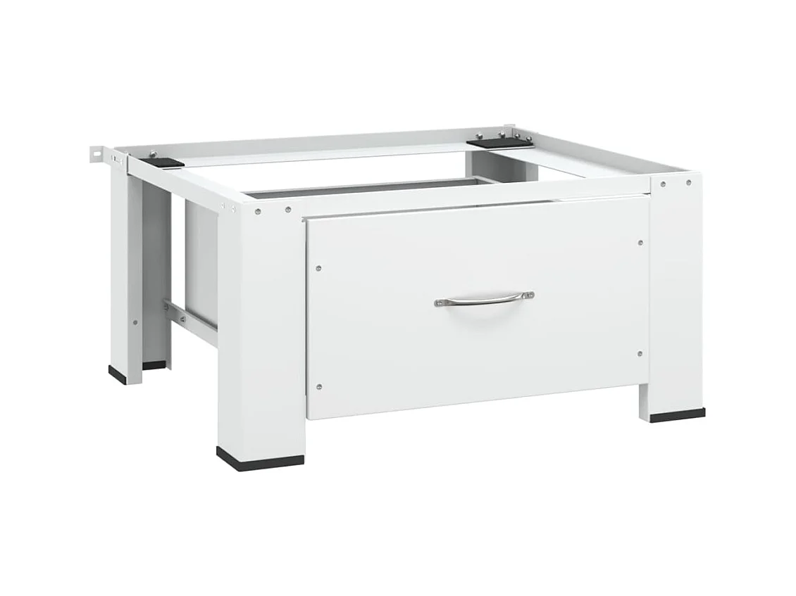Socle pour machine à laver avec tiroir Blanc