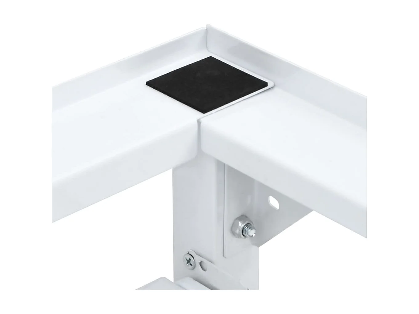 Socle pour machine à laver avec étagère coulissante Blanc