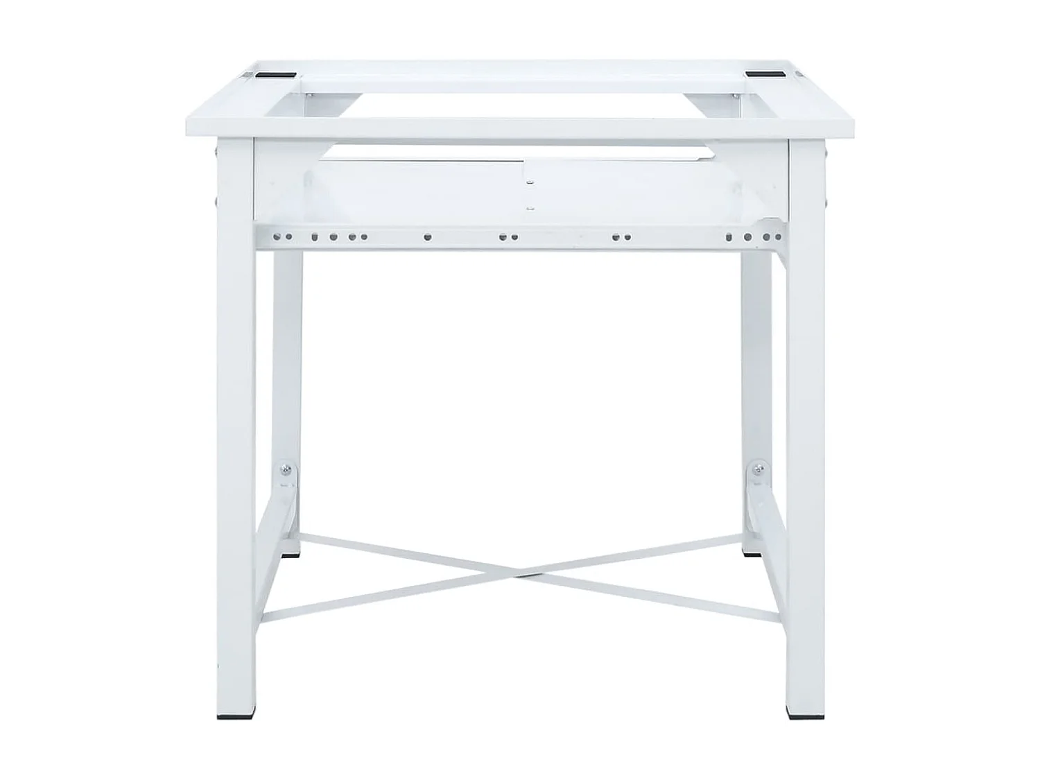 Socle pour machine à laver avec étagère coulissante Blanc