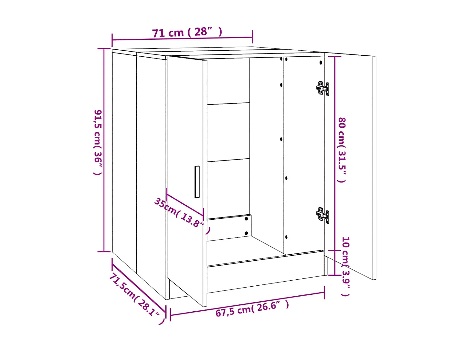 Meuble pour machine à laver Chêne marron 71x71,5x91,5 cm
