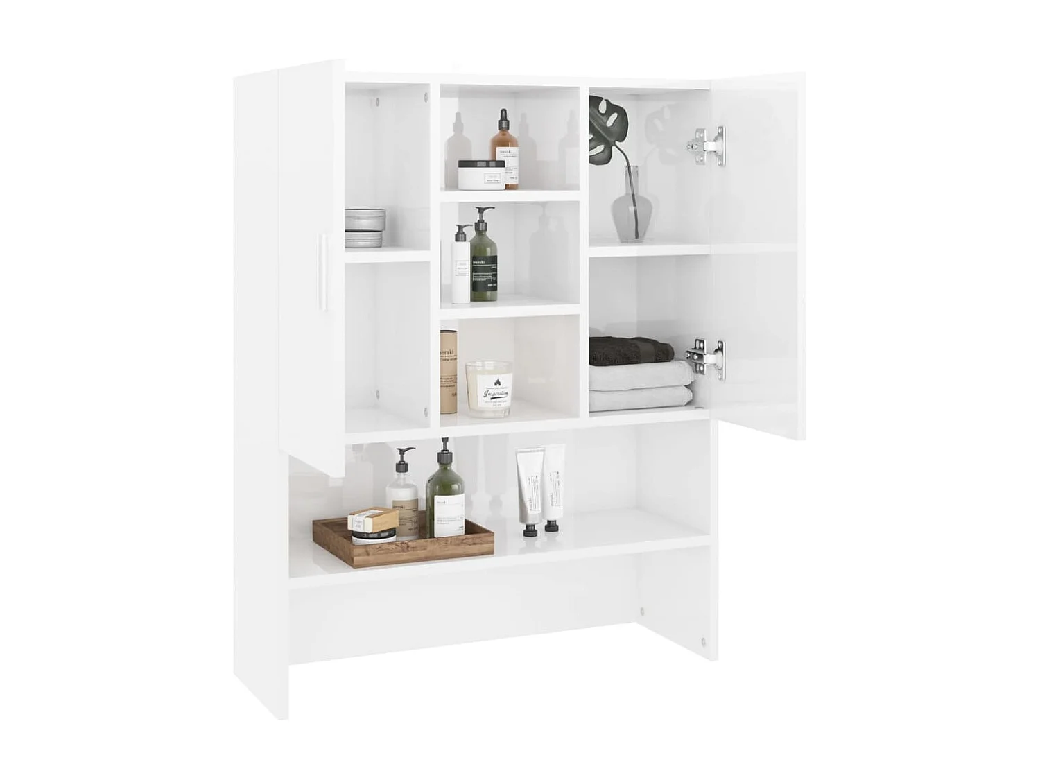 Meuble pour machine à laver Blanc brillant 70,5x25,5x90 cm