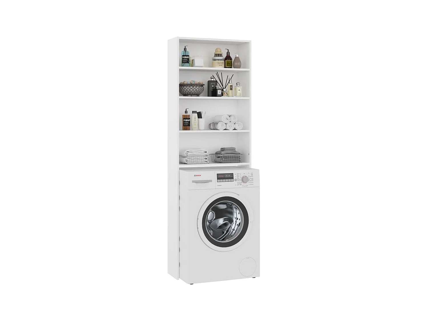 Meuble pour machine à laver Blanc 64x24x190 cm