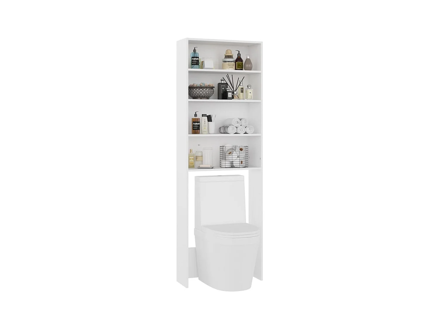 Meuble pour machine à laver Blanc 64x24x190 cm